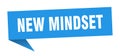 new mindset banner. new mindset speech bubble. Royalty Free Stock Photo