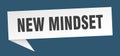 new mindset banner. new mindset speech bubble. Royalty Free Stock Photo