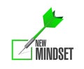 new mindset dart check mark illustration design Royalty Free Stock Photo