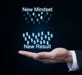 New mindset-New result. Royalty Free Stock Photo