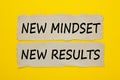 New mindset new results concept Royalty Free Stock Photo