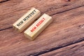 New mindset new result on wood block Royalty Free Stock Photo