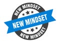 new mindset sign. round ribbon sticker. isolated tag Royalty Free Stock Photo