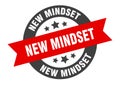 new mindset sign. round ribbon sticker. isolated tag Royalty Free Stock Photo