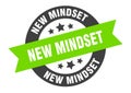 new mindset sign. round ribbon sticker. isolated tag Royalty Free Stock Photo