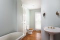 New minimalist house bathroom interior in Kansas City, Missouri, USA Royalty Free Stock Photo