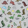 Dinosaurs Seamless Pattern