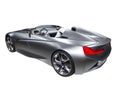 New model fast sport car silver color isolated