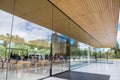 The new and modern Apple Park visitor center