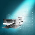 New modern architectural 3d background