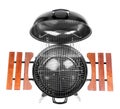 New modern barbecue grill on white background Royalty Free Stock Photo