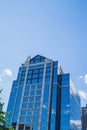 Modern blue glass office tower in Boston Royalty Free Stock Photo