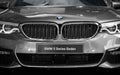 New modern BMW sedan 5 series elegant car front view Royalty Free Stock Photo