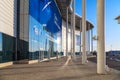 New modern building of the Main Olympic Media Center is now the venue for the Russian International Economic Forum. Entrance view