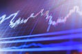 New modern computer and business strategy as concept. Various type of indicators including volume analysis