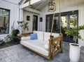 New Modern Classic Home Patio With A Swing Royalty Free Stock Photo