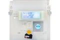 Modern Dutch smart meter for electricity isolated on a white background Royalty Free Stock Photo
