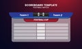 Modern Football scoreboard and global stats broadcast graphic soccer template