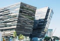New modern futuristic building with glass facade