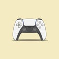 New Modern Generation Console Controller Vector Illustration. Object Design. Play Video Games. Flat Cartoon Style Suitable for
