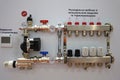 New modern heating manifold valve with mixing unit and home thermal actuators, by Tervix