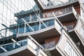 New modern high-rise building with balcony and glass Royalty Free Stock Photo