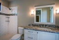 New Modern Home Mansion Guest Bathroom Royalty Free Stock Photo