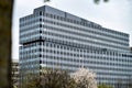 New modern large glass and concrete buildings in Strasbourg