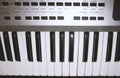 New modern pipe organ keyboard top view