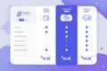 New Modern 3 Plan Pricing Table Template Design Royalty Free Stock Photo