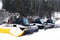 New modern snow plows at resort