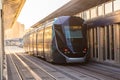 New modern tram in Dubai, UAE