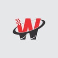 new modern ,w, word logo