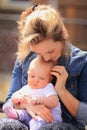 New Mom Holds Young Baby Royalty Free Stock Photo