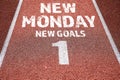 New monday, new goals concept