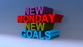 New monday new goals on blue Royalty Free Stock Photo