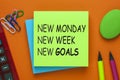 New Monday New Week New Goals Royalty Free Stock Photo
