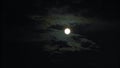 New Moon and Clouds in the Pitchblack Sky Royalty Free Stock Photo