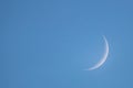 New Moon in the daytime on the day blue sky