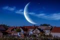 New moon. Prayer time. Royalty Free Stock Photo