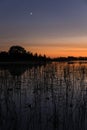 New Moon in the Sky After Sunset Royalty Free Stock Photo