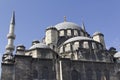 New Mosque Istanbul Turkey, view of domes and mina Royalty Free Stock Photo