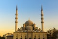 The New Mosque (Yeni) at sunset, twilight.