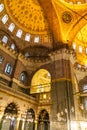 The New Mosque Yeni Valide Camii, interior architecture in Istanbul, Turkey Royalty Free Stock Photo