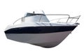 New motor speedboat over white Royalty Free Stock Photo