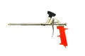 New mounting foam sprayer gun pistol tool isolated on white