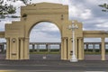 `New Napier` monumental arch at marine Parade, Napier, New Zealand