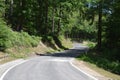 new narrow s-curves of a country road Royalty Free Stock Photo