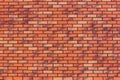 A new, neat, clean wall made of red ceramic, clinker brick Royalty Free Stock Photo