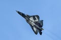 New New Russian five generation's fighter SU 57 (T-50) demonstration flight